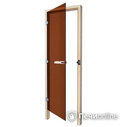 Дверь для бани Sawo Дверь 730 - 3SGА бронза левая без порога осина 690mm х 1890mm