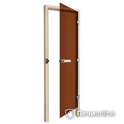 Дверь для бани Sawo  730 - 3SGА бронза правая без порога осина  690mm х 1890mm