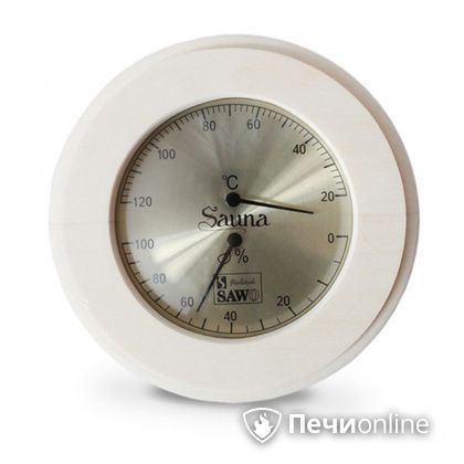 Термогигрометр Sawo 231-THA Круглый со стеклом осина