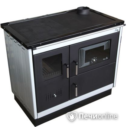 Отопительно-варочная печь МастерПечь ПВВ-10 с водяным контуром и духовым шкафом, 9.5 кВт