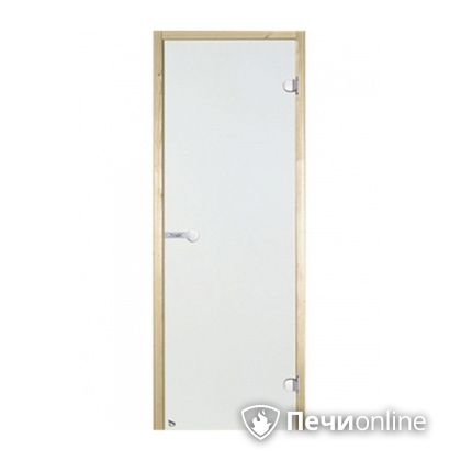 Дверь для бани Harvia Стеклянная дверь для сауны 7/19 коробка сосна сатин D71905М
